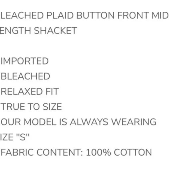 OLI & Hali Black Plaid Button-Up Duster MED - NWOT - Picture 4 of 9